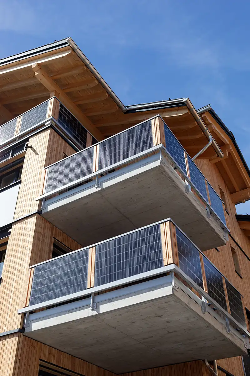 Solar Balkon auf einem Wohnhaus